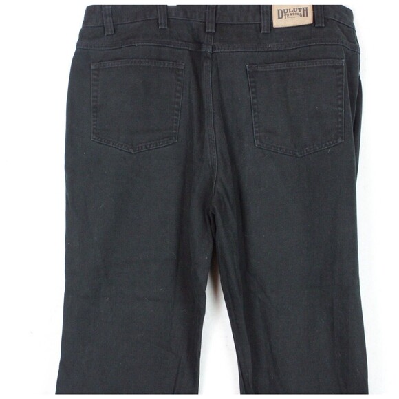 Duluth Trading Company Black Denim Boot Cut Jeans Men's Size 44x30 - Picture 7 of 11
